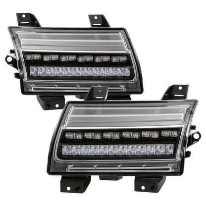 Spyder Jeep Wrangler 2018-2019 ( LED Model Only) LED Front Bumper Lights - Sequential Signal - Black 5086808 5086808 Photo - Primary