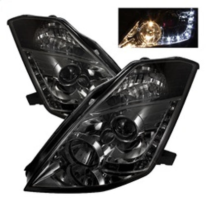 Spyder Nissan 350Z 03-05 Projector Headlights Halogen Model Only - DRL Smoke PRO-YD-N350Z02-DRL-SM 5064752 5064752 Photo - Primary