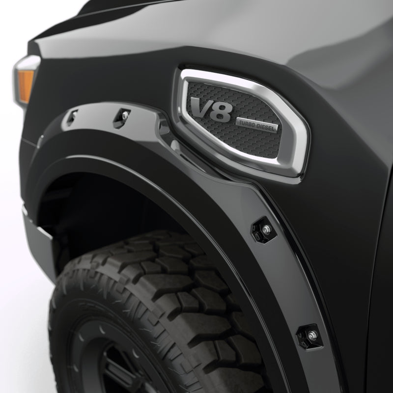 EGR 16+ Nissan Titan XD Bolt-On Look Color Match Fender Flares - Set - Black Metallic 795904-G41 795904-G41 Photo - Close Up