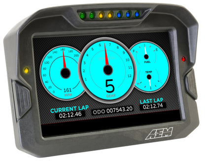 AEM Electronics Digital Dash, CD-7LG, Carbon Housing, Data Logging, GPS, CAN Bus, Kit 30-5703 Photo - out of package