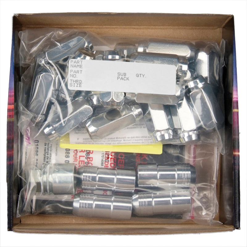 McGard 8 Lug Hex Install Kit w/Locks (Cone Seat Nut) M14X1.5 / 13/16 Hex / 1.945in. L - Chrome 84820 84820 Photo - in package