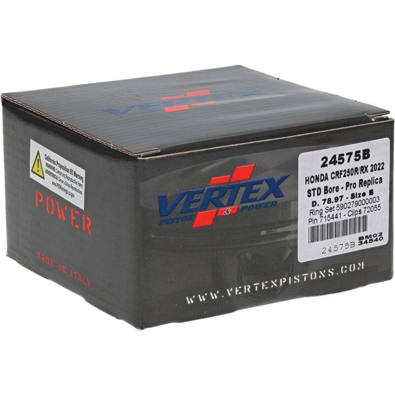 Vertex Pistons Vertex Piston 22-24 Honda CRF 250 R 250cc Forged Replica Piston Kit 24575B 24575B Photo - Primary
