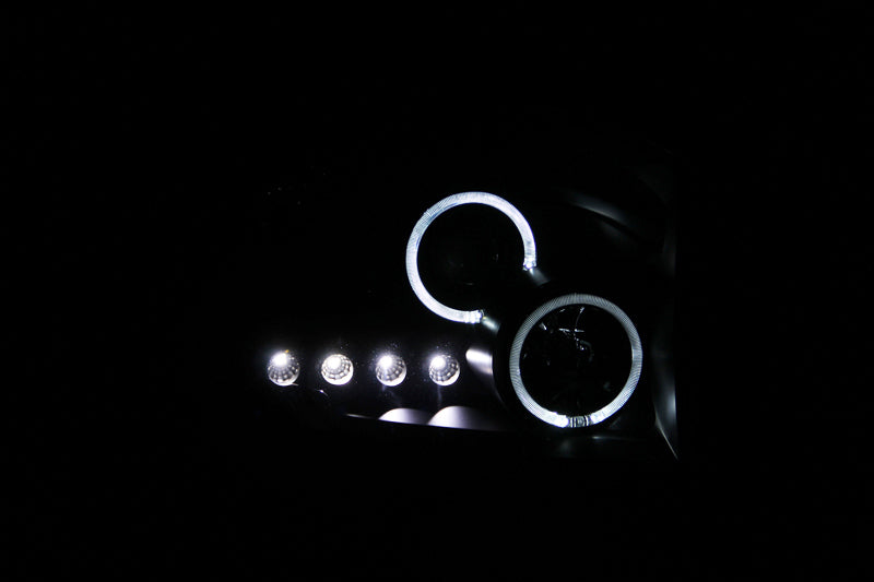 Anzo 2006-2008 Dodge Ram 1500 Projector Headlights w/ Halo Black 111209 Photo - Mounted