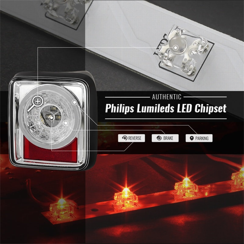 Spyder 19-20 Jeep Wrangler - Full LED Tail Lights - Seq Turn Signal - Chrome ALT-YD-JW19-SEQ-C 5086167 5086167 Photo - Unmounted