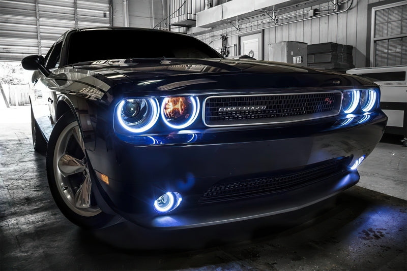ORACLE Lighting Oracle 08-14 Dodge Challenger Dynamic Surface Mount Headlight/Fog Light Halo Kit COMBO - ColorSHIFT 1458-332 1458-332 Photo - lifestyle view