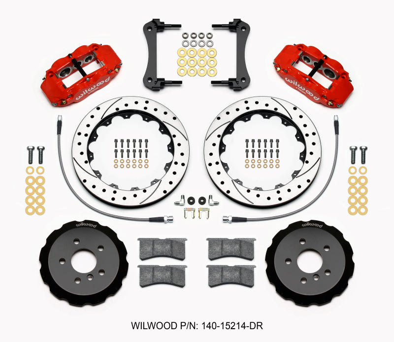 Wilwood Narrow Superlite 6R Front Hat Kit 12.88in Drill Red 2014-2015 Mini Cooper w/Lines 140-15214-DR 140-15214-DR Photo - Primary