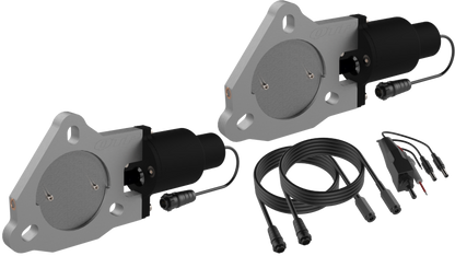 QTP 3in Bolt-On QTEC Dual Electric Cutout Valves - Pair QTEC60 QTEC60 Photo - Primary