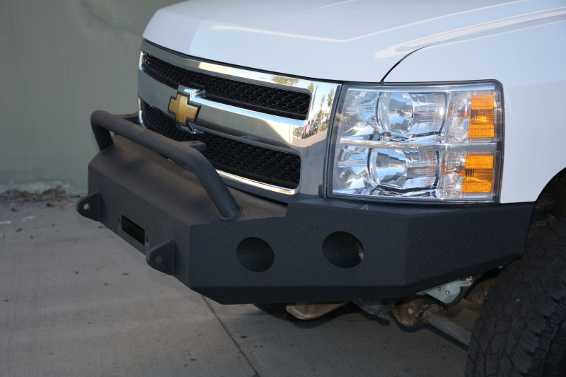 DV8 Offroad 07-13 Chevrolet Silverado 1500 Front Bumper - Black Powdercoat FBCS1-01 FBCS1-01 Photo - Mounted