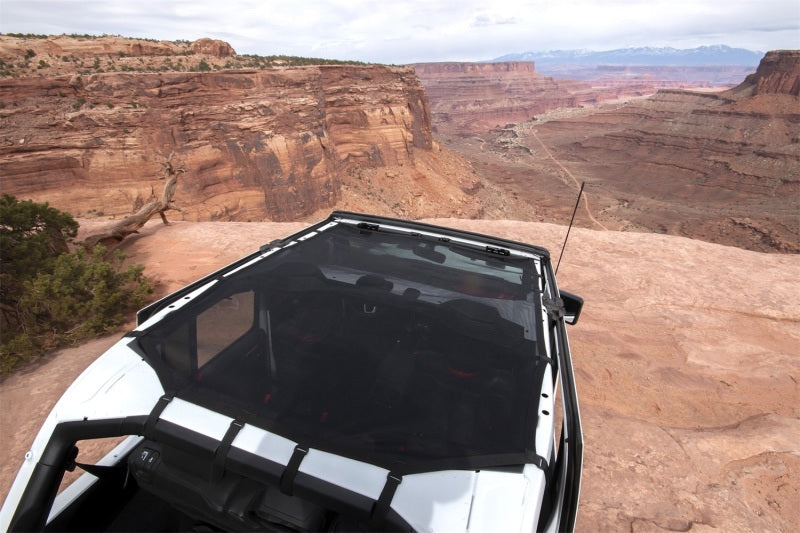 Rugged Ridge Eclipse Sun Shade, Black, Full; 18-18 Wrangler Unlimited JLU, 4 Door 13579.71 Photo - Mounted