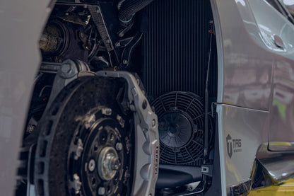 CSF 16-19 Ferrari 488 GTB/Spider 19-20 Pista High Performance Intercooler System - Black 8210B 8210B Photo - Mounted