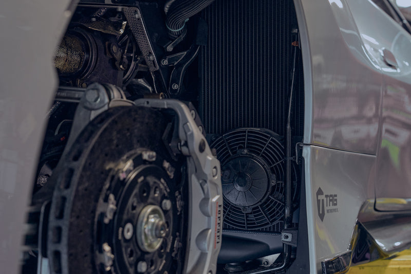 CSF 16-19 Ferrari 488 GTB/Spider 19-20 Pista High Performance Intercooler System - Black 8210B 8210B Photo - Mounted