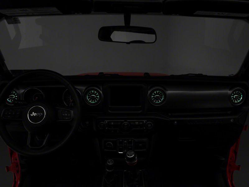 Raxiom 18-23 Jeep Wrangler JL LED Ambient Vent Lighting Kit J139323-JL J139323-JL Photo - Close Up
