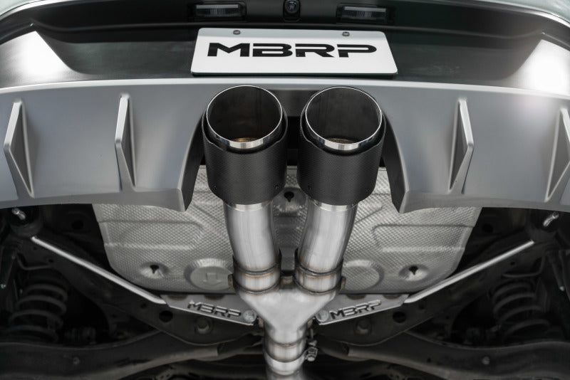 MBRP 2019+ MBRP Hyundai Veloster Turbo Cat Back - T304 Stainless - Carbon Fiber Tip S47053CF S47053CF Photo - lifestyle view