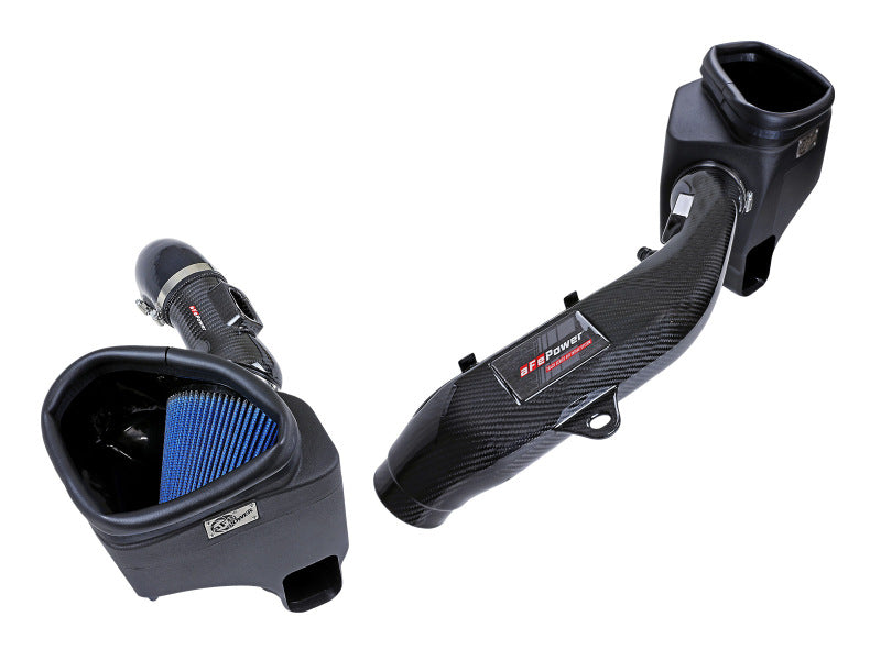 aFe Track Series Stg 2 Carbon Fiber Intake w/Pro 5R Media 15-20 BMW M3/M4(F80/82/83) L6-3.0L(tt) S55 57-10006R 57-10006R Photo - Unmounted