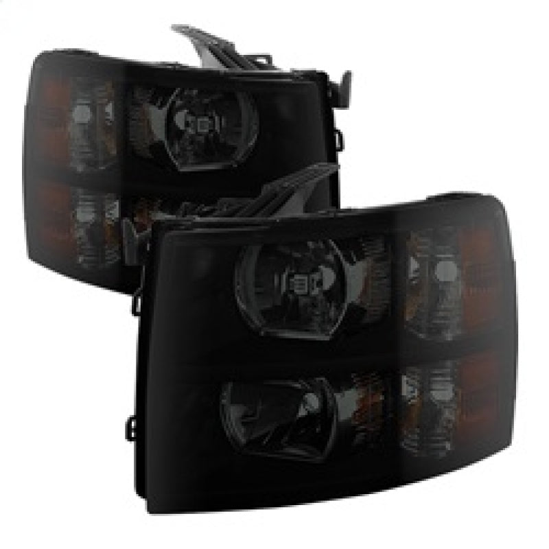 SPYDER Xtune Chevy Silverado 07-13 Crystal Headlights Black Smoked HD-JH-CS07-AM-BSM 9030260 9030260 Photo - Primary