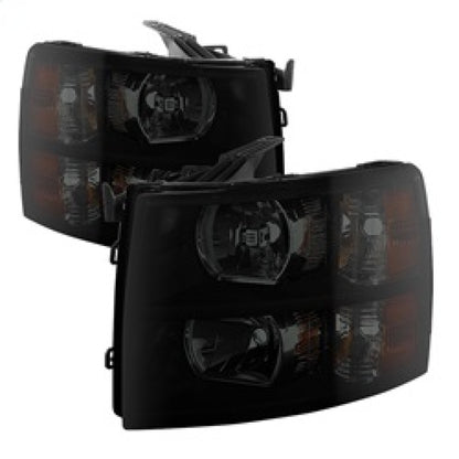 SPYDER Xtune Chevy Silverado 07-13 Crystal Headlights Black Smoked HD-JH-CS07-AM-BSM 9030260 9030260 Photo - Primary