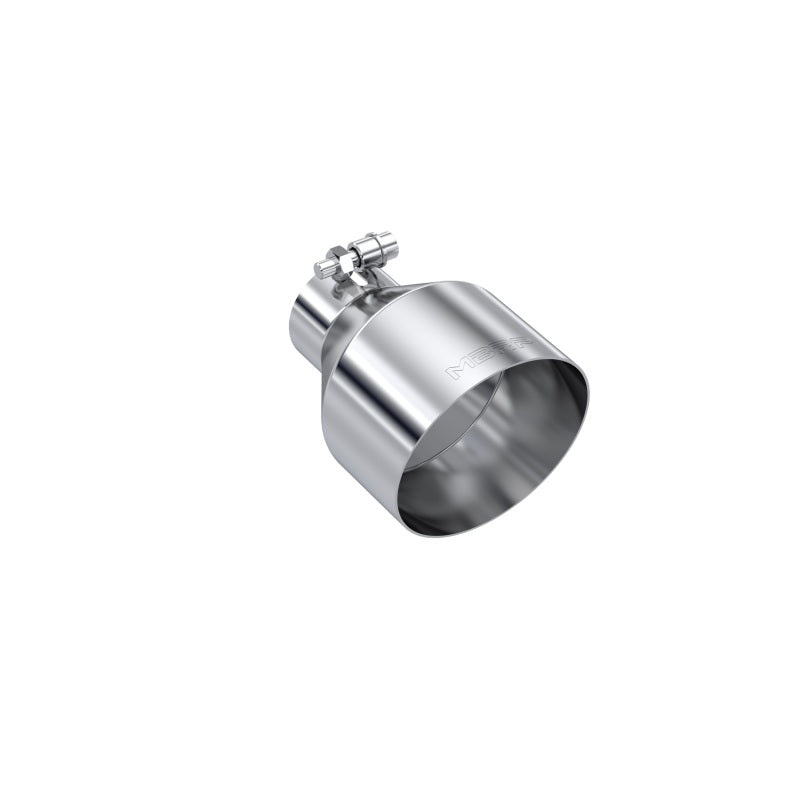 MBRP Universal T304 Stainless Steel Tip 2.5in ID / 5in OD Out / 6.5in Length Angle Cut Single Wall T5190 T5190 Photo - Primary