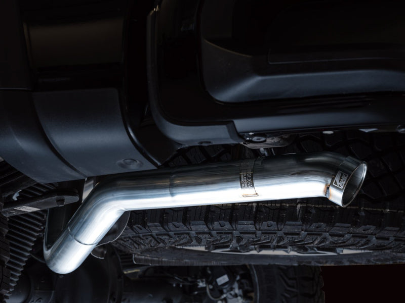 AWE Tuning 22-23 GMC Sierra 1500 AT4X 6.2L 0FG Catback Split Dual (Flat Bumper) - Bashguard(No Tips) 3015-31972 3015-31972 Photo - Mounted