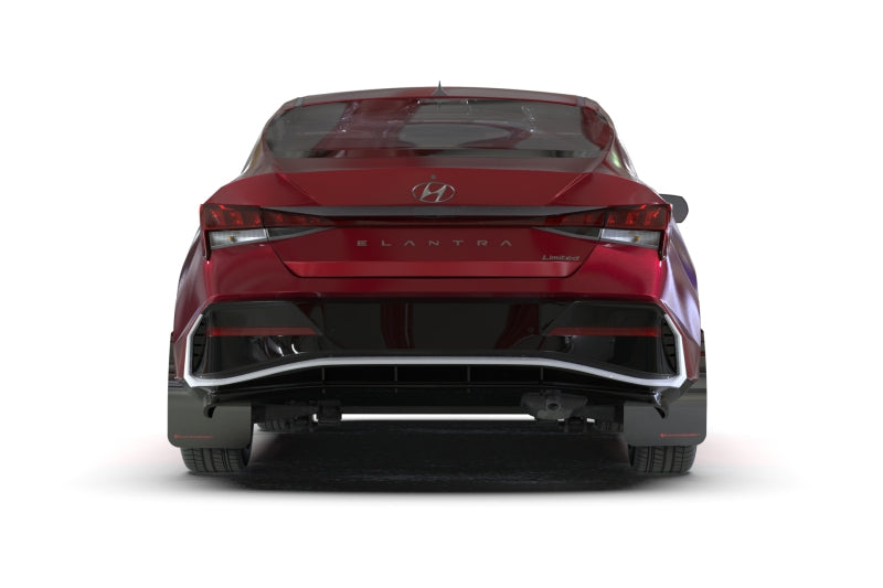 Rally Armor 2024 Hyundai Elantra Black Mud Flap White Logo MF119-UR-BLK-WH MF119-UR-BLK-WH User 1