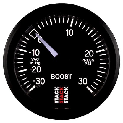 Autometer 52mm Stack Instruments -30INHG to +30PSI Mechanical Boost Gauge - Black ST3112 ST3112 User 4
