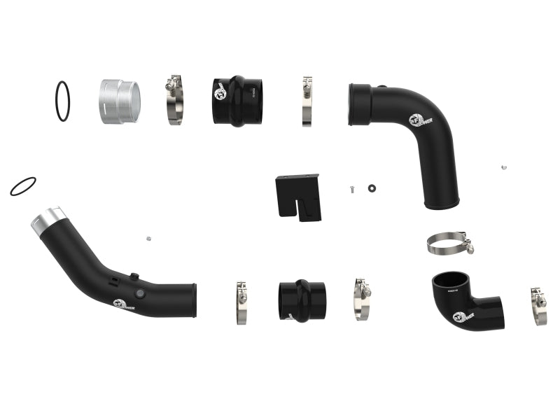 aFe 23-24 Ford F250/F350 Super Duty V8-6.7L BladeRunner 3 In. Aluminum Hot and Cold Charge Pipe- BLK 46-20684-B 46-20684-B Photo - Unmounted