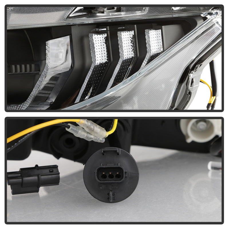 Spyder 16-18 Honda Civic 4Dr w/LED Seq Turn Sig Lights Proj Headlight - Black - PRO-YD-HC16-SEQ-BK 5086099 5086099 Photo - Unmounted