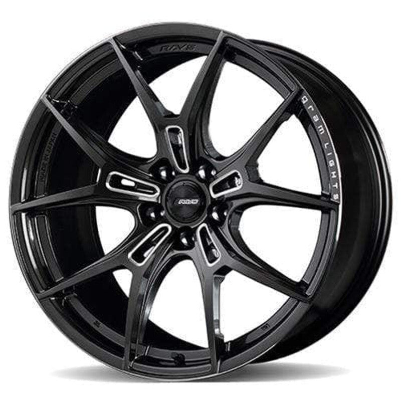 Gram Lights 57FXZ 18x9.5 +22 5-114.3 Super Dark Gunmetal & Machining Rim Edge DC Wheel WGFJX12EH8 WGFJX12EH8 User 1