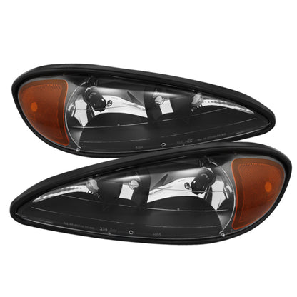 SPYDER Xtune Pontiac Grand Am 99-05 Crystal Headlights Black HD-JH-PGAM99-AM-BK 9023507 9023507 Photo - Primary