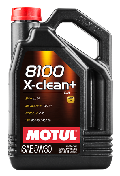 Motul Factory Approved 100% Synthetic Engine Oils, 8100 X-clean + 5w30 106377 User 1