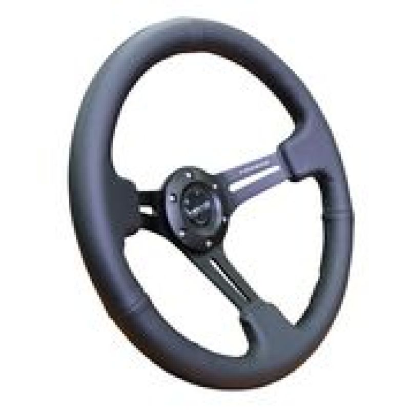 NRG Reinforced Steering Wheel 350mm Sport Steering Wheel (3" Deep) Black RST-018R User 1