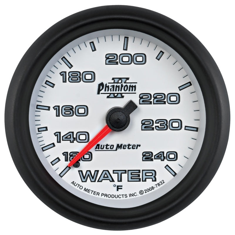 Autometer Gauge, Water Temp, 2 5/8", 120-240 Deg. F, Mechanical, Phantom II 7832 Photo - Primary
