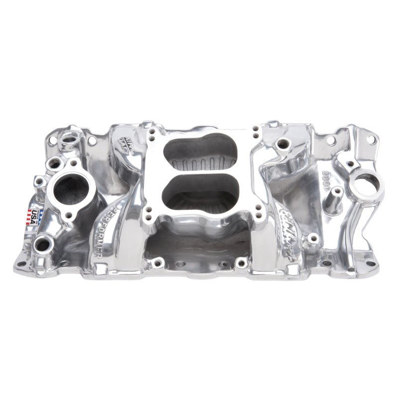 Edelbrock Sbc Perf Air Gap Manifold Polished 26011 Photo - Primary