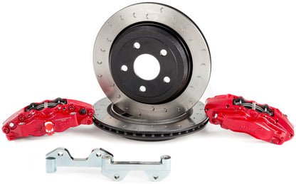 Alcon 2007+ Jeep JK-JL 330x22mm Rotors 4-Piston Red Calipers Rear Brake Kit (Includes Brake Lines) BKR5059D12 BKR5059D12 Photo - Primary