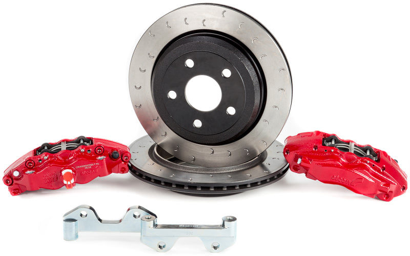 Alcon 2007+ Jeep JK-JL 330x22mm Rotors 4-Piston Red Calipers Rear Brake Kit (Includes Brake Lines) BKR5059D12 BKR5059D12 Photo - Primary