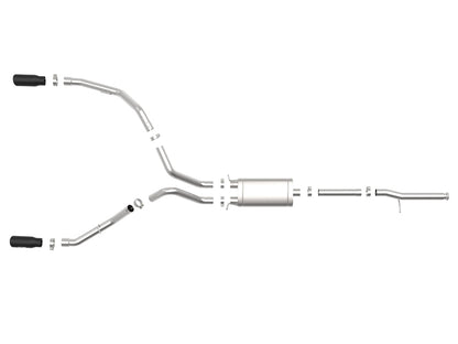 aFe Apollo GT Series 3 IN 409 SS Cat-Back Exhaust System w/ Black Tip GM Sierra 1500 09-18 49-44111-B 49-44111-B Photo - Unmounted