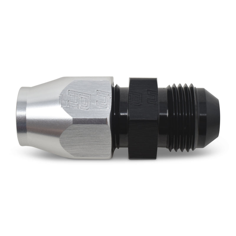 Russell -8 AN Male 37° to 1/2 inch Line (Black / Silver Finish) 639233 Photo - out of package