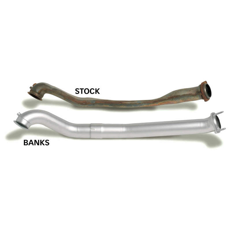 Banks Power 94-97 Ford 7.3L ECLB Monster Exhaust System - SS Single Exhaust w/ Black Tip 46298-B 46298-B Photo - out of package