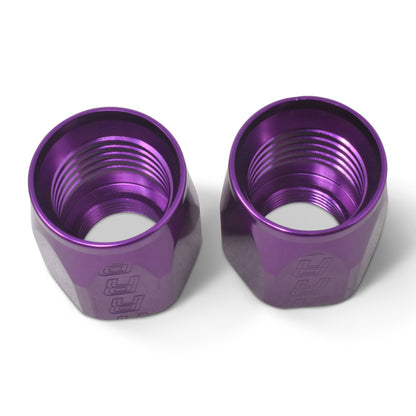 Russell Performance 2-Piece -10 AN Anodized Full Flow Swivel Hose End Sockets (Qty 2) - Purple 615542 615542 Photo - out of package