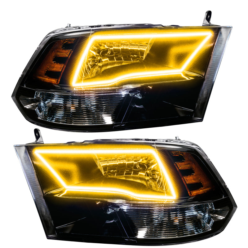 ORACLE Lighting Oracle 09-17 RAM 1500 TRX Quad Pre-Assembled Headlights Black Housing - ColorSHIFT w/ BC1 Controller 7121-335 7121-335 Photo - out of package