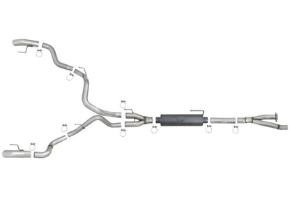 aFe MACH Force-Xp Cat-Back Exhaust System w/ Dual Hi-Tuck Polished Tips 49-33095-P Photo - Unmounted