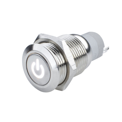 ORACLE Lighting Oracle Pre-Wired Power Symbol Momentary Flush Mount LED Switch - White 2050-001 2050-001 Photo - Close Up