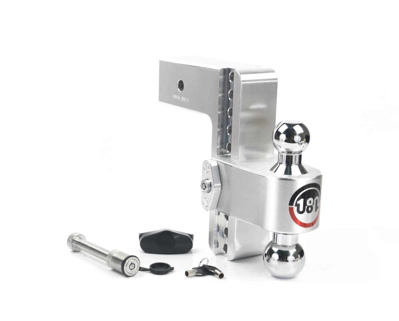 Weigh Safe 180 Hitch 8in Drop Hitch & 3in Shank (10K/21K GTWR) w/WS05 - Aluminum CTB8-3-KA