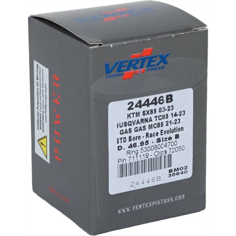 Vertex Pistons Vertex Piston 03-24 KTM 85 SX 85cc Cast Race Evolution Piston Kit 24446B 24446B Photo - Primary