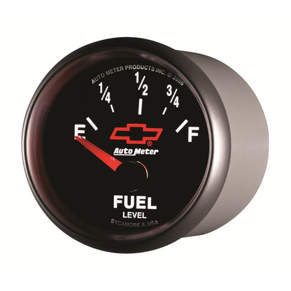 Autometer Gauge, Fuel Level, 2 1/16", 0E to 90F, Elec, Gm Bowtie Black 3613-00406 User 3
