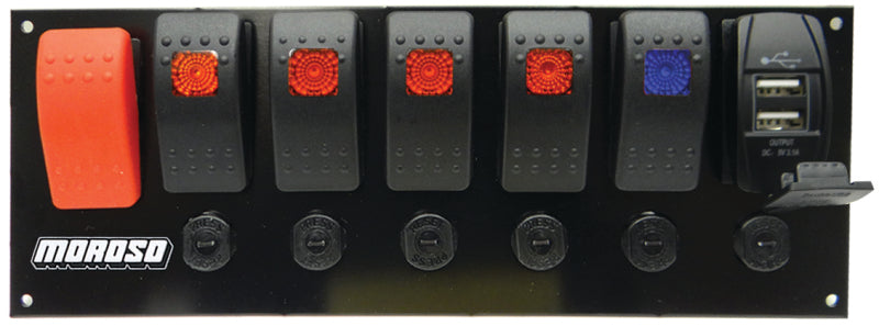 Moroso Rocker LED Switch Panel Circuit Breaker 74194 Photo - Primary