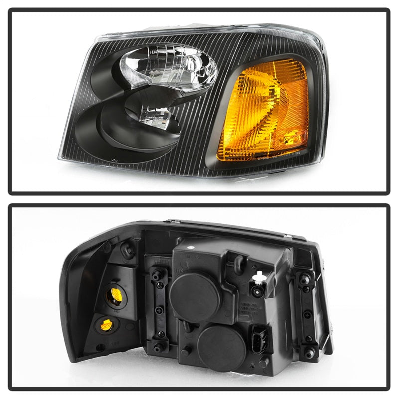 SPYDER xTune 02-09 GMC Envoy OEM Style Headlights - Black (HD-JH-GEN02-AM-BK) 9042652 9042652 Photo - Unmounted
