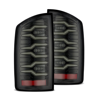 AlphaRex 07-08 Dodge Ram1500/07-09 Dodge Ram 2500+3500 Luxx-Series LED Tail Lights(Pair) Alpha Black 641050 641050 Photo - Primary