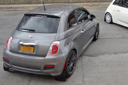 Rally Armor 12+ Fiat 500 (Pop/Sport/Lounge/Abarth) Black Mud Flap w/ Grey Logo MF25-UR-BLK/GRY User 1