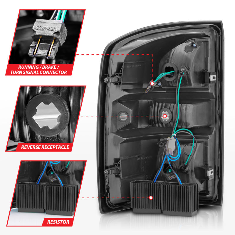 ANZO 2014-2018 GMC Sierra LED Tail Lights Black Housing Smoke Lens 311398 311398 User 4