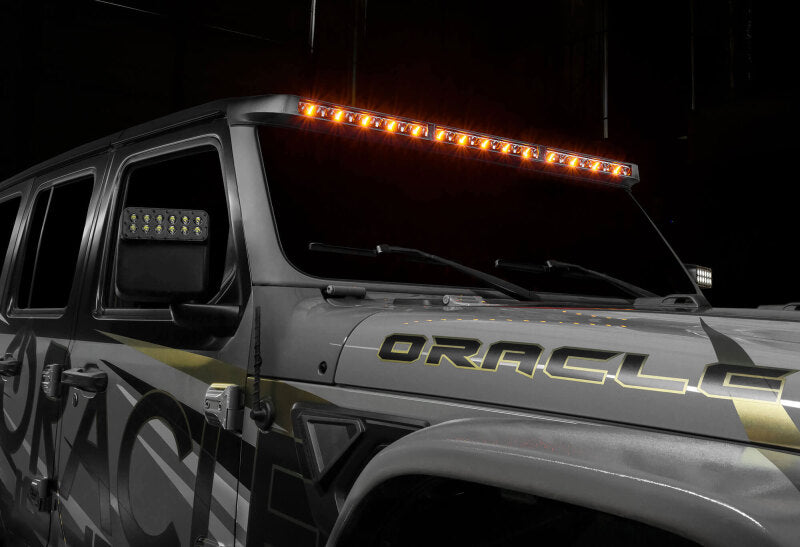 ORACLE Lighting Oracle Jeep Wrangler JL/Gladiator JT Integrated Windshield LED Light Bar System 5917-023 5917-023 Photo - lifestyle view